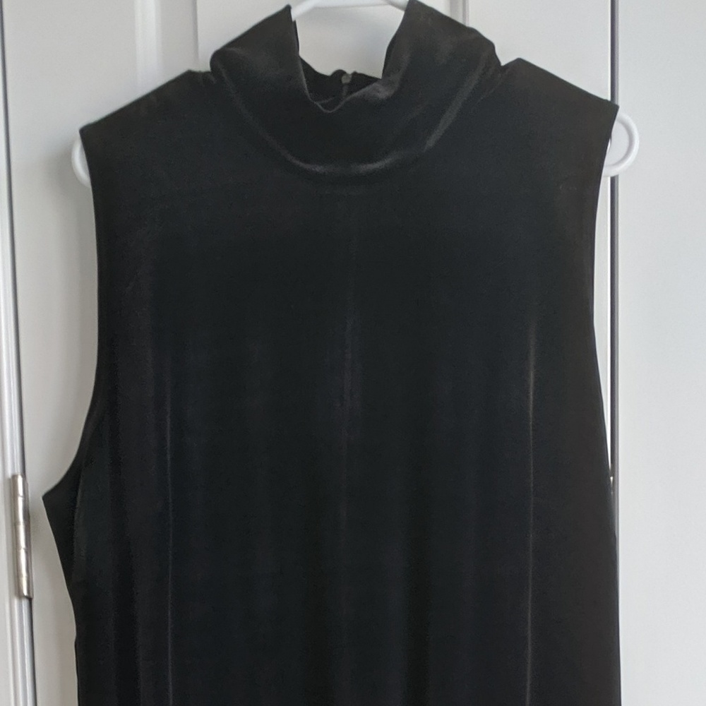 Cato Black Velvet-like (stretchy) maxi dress